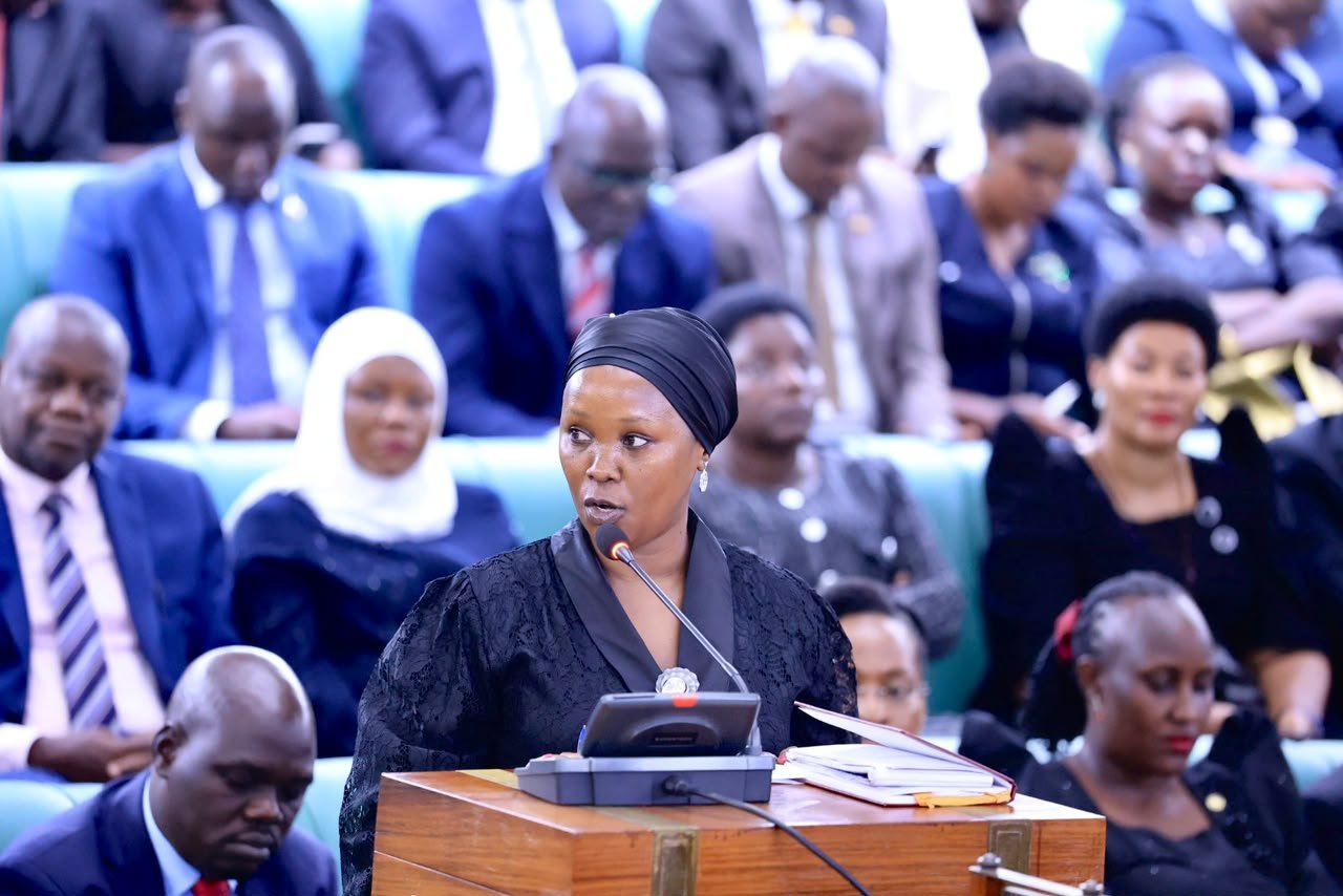 ampala Woman MP Shamim Malende speaking in Parliament  