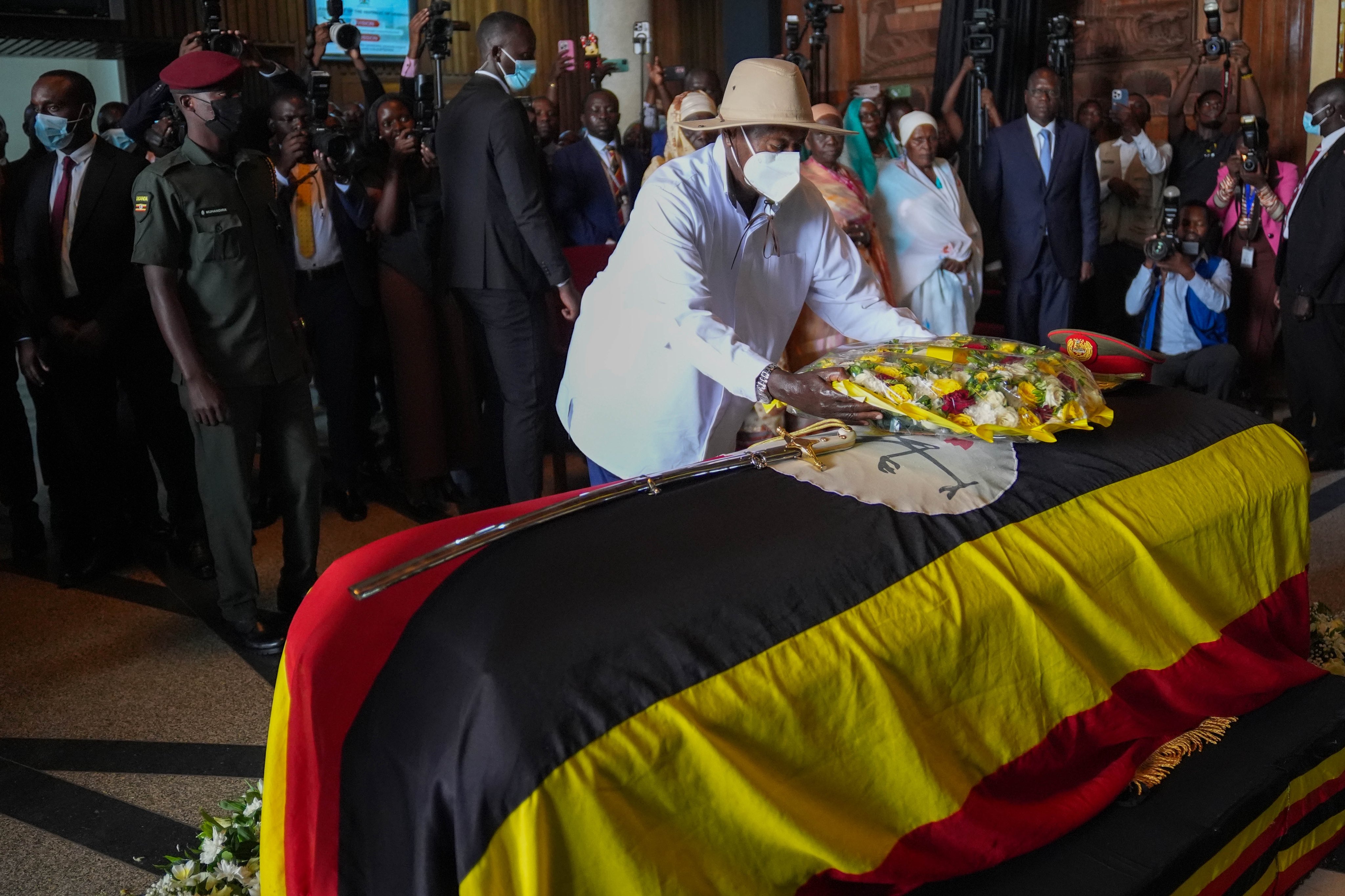 Parliament in session with dignitaries paying tribute