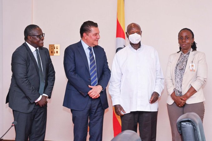 President Museveni in a meeting at State House Entebbe