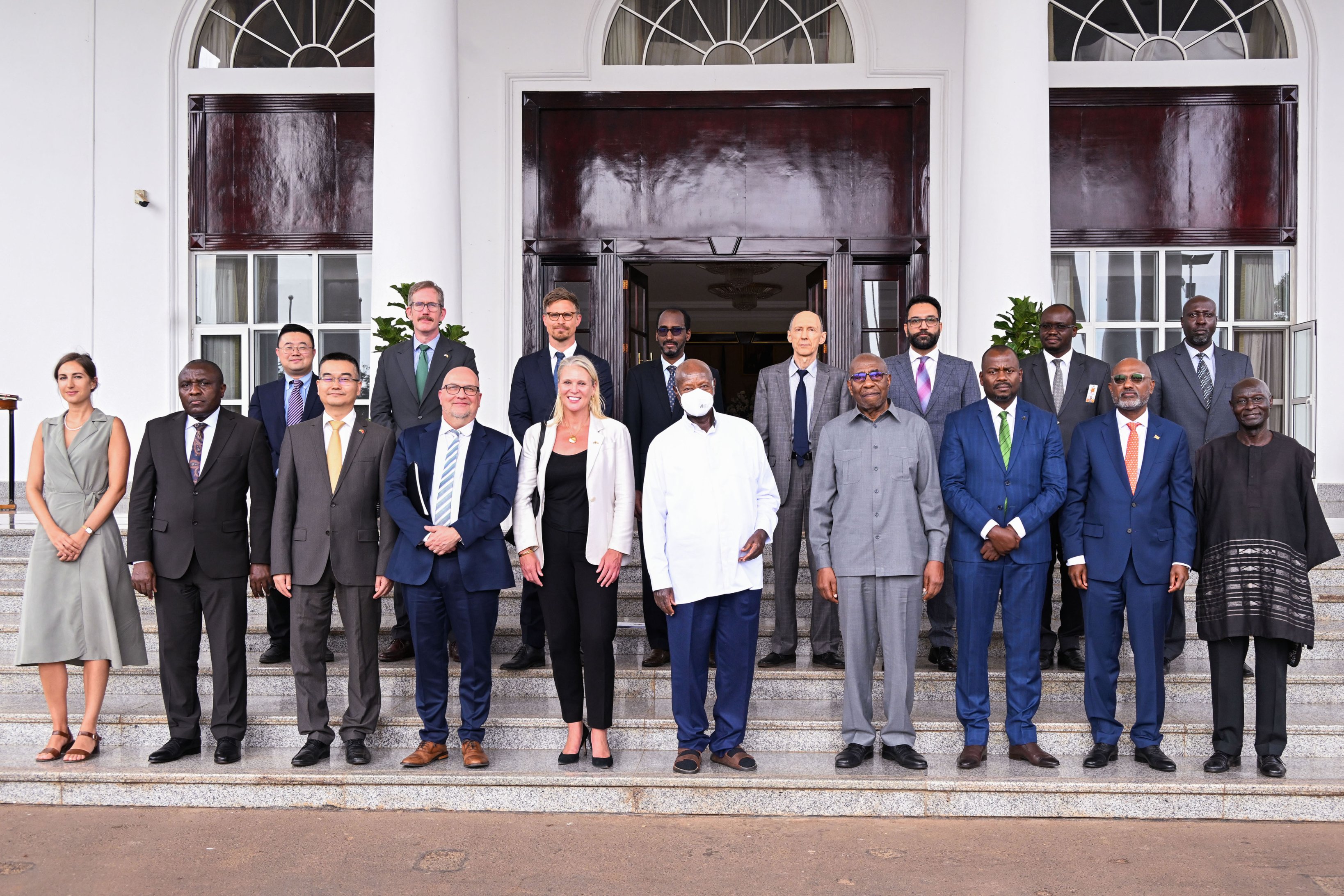 President Museveni meeting ambassadors of UN Security Council member states at State House Entebbe  