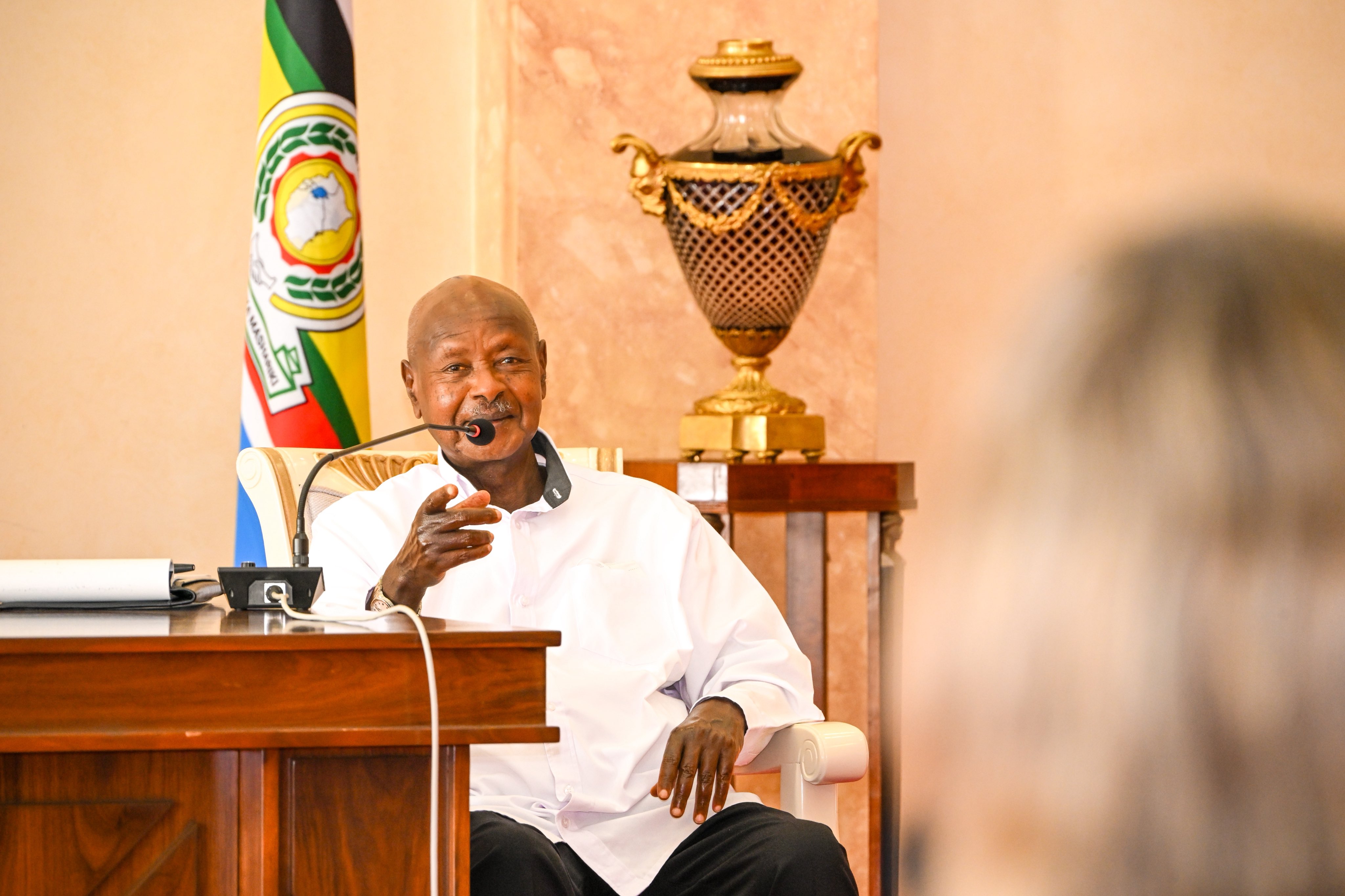 President Museveni in a meeting with Mp from Uk
