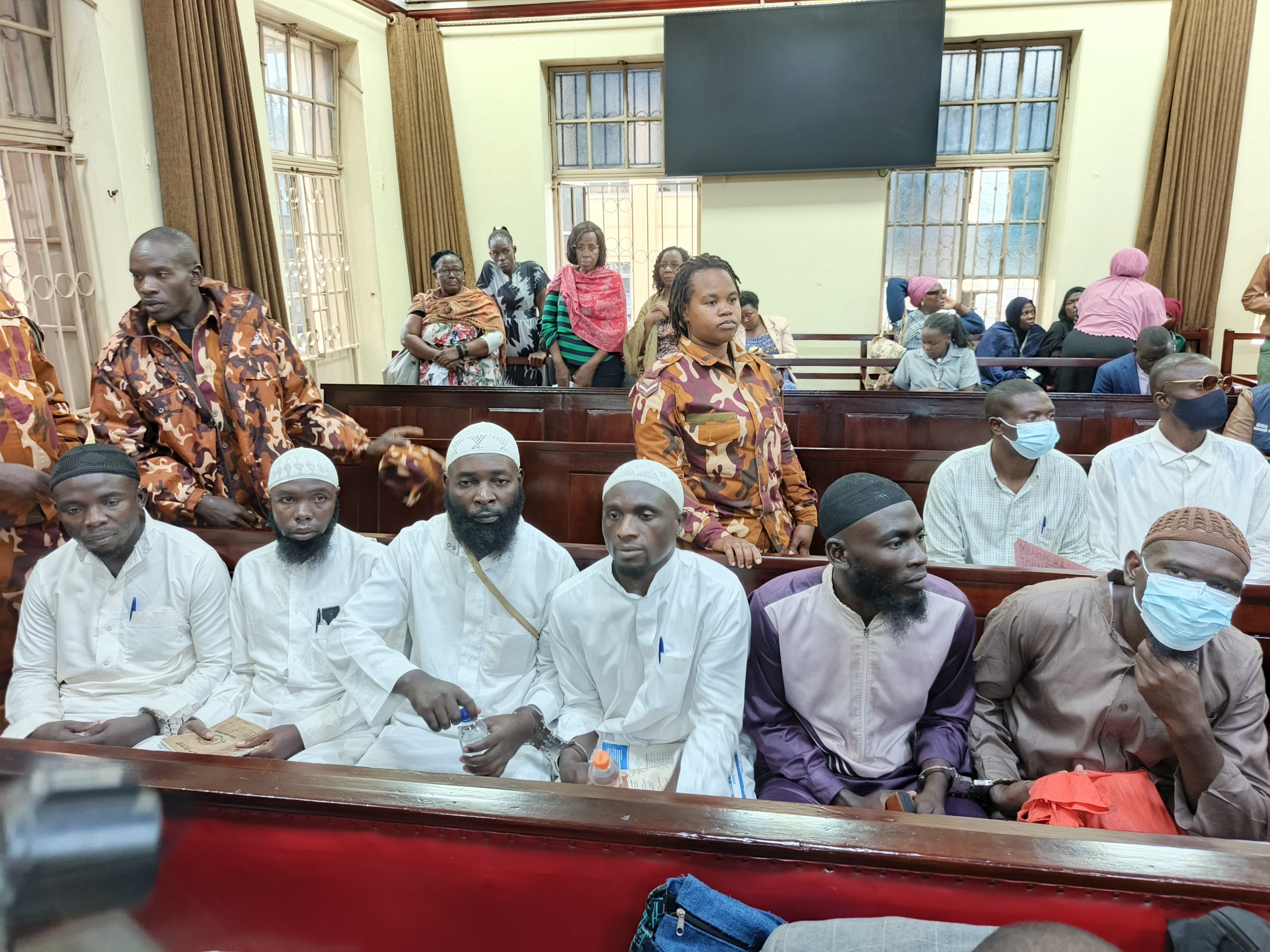 The nine convicts in the Susan Magara case during sentencing at the High Court  